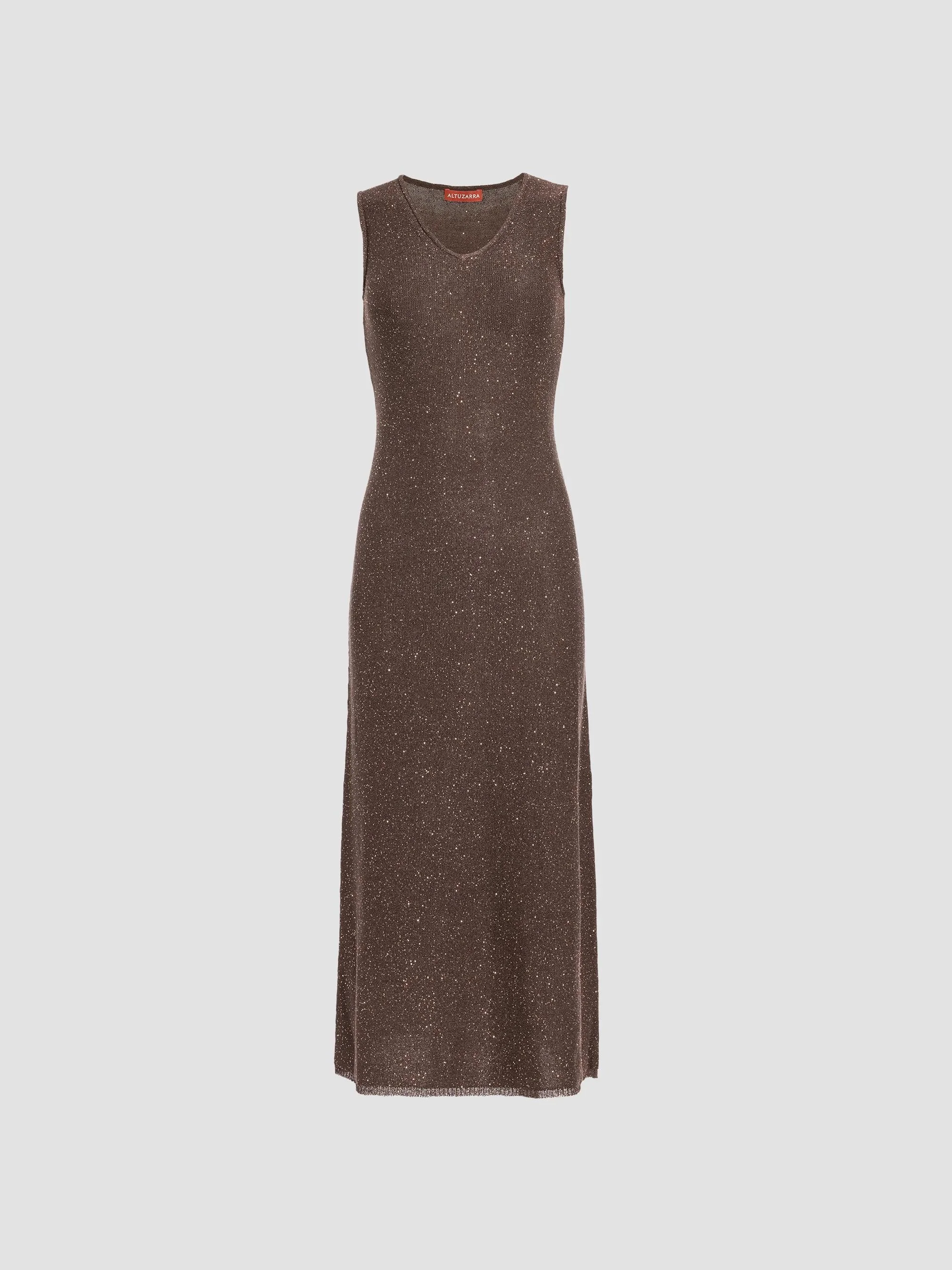 Women's Marks Sequined Midi Dress - Cocoa - 1