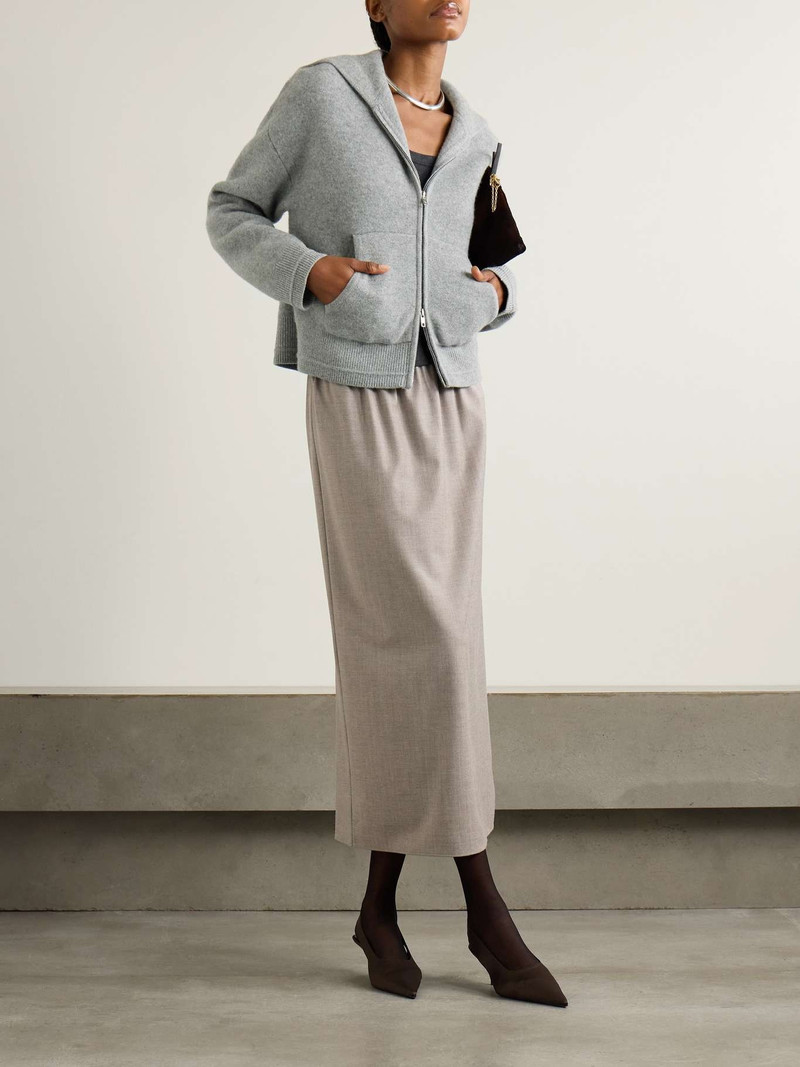 MARIA McMANUS Merino wool hoodie Gray outlook
