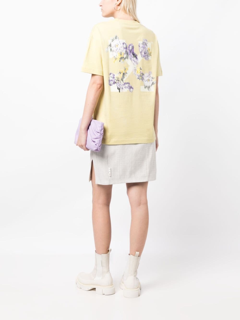 floral logo-print short-sleeve T-shirt - 2