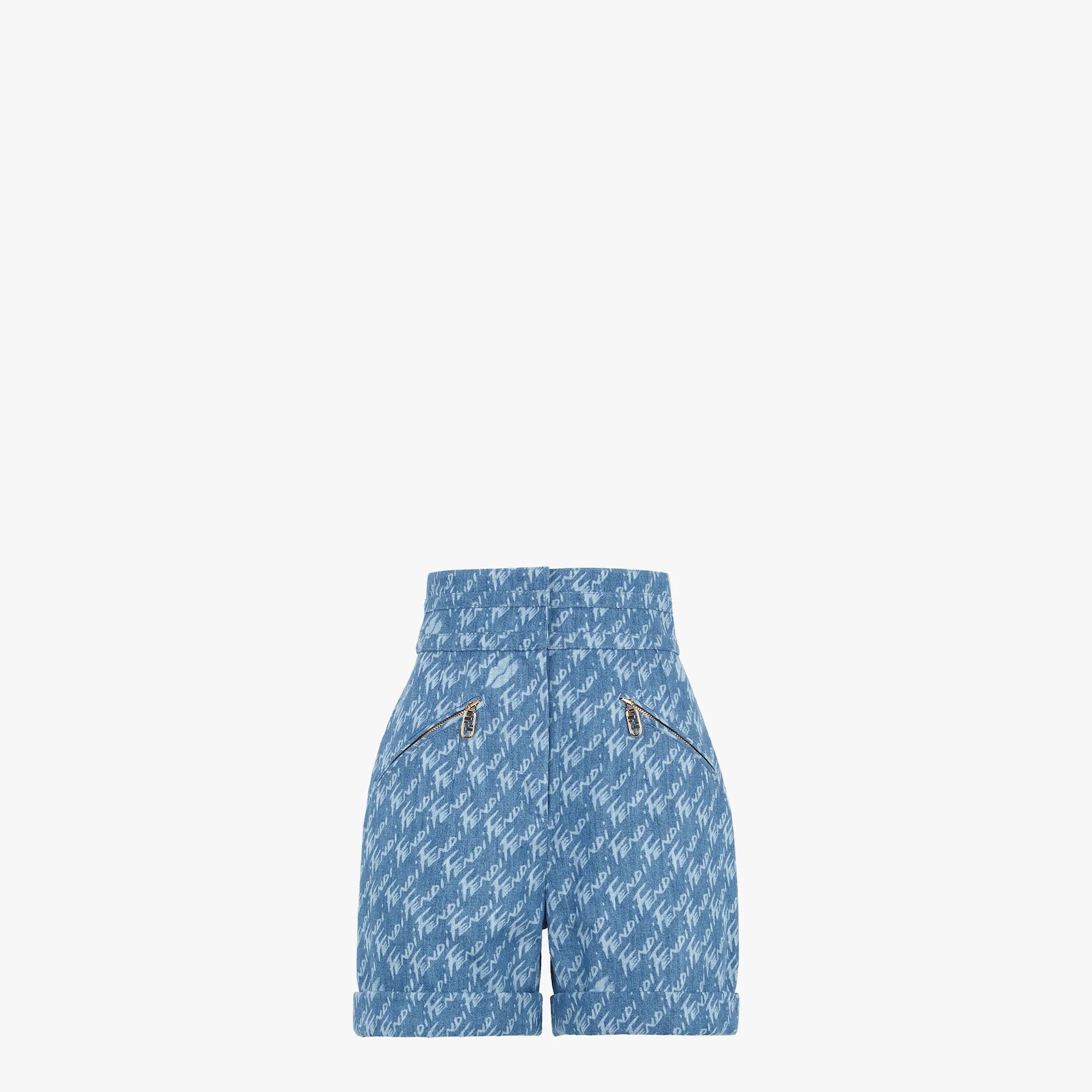 Light blue chambray shorts - 1