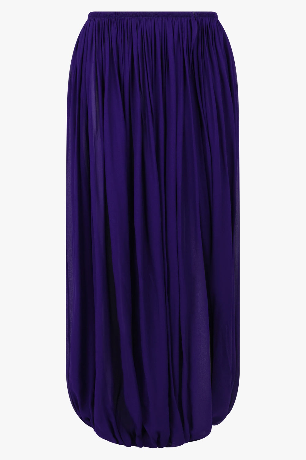 ASYMMETRIC DRAPE PLEAT PANT | PURPLE - 1