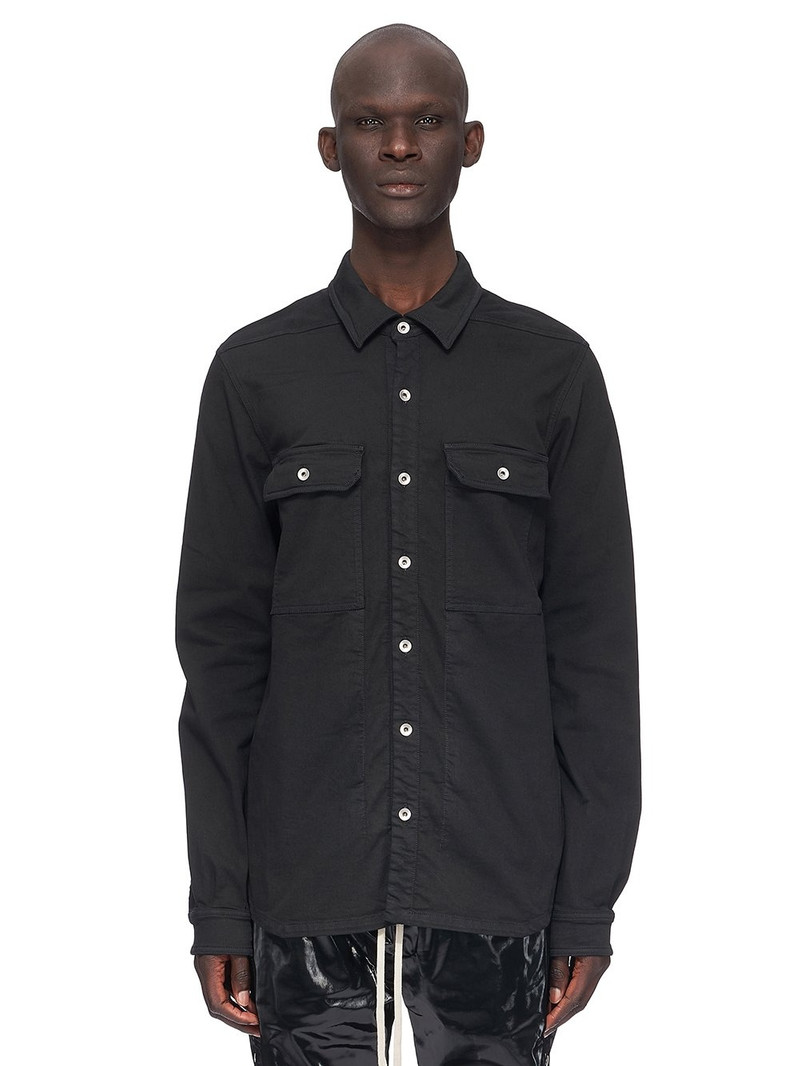 cotton-blend long-sleeved overshirt 1