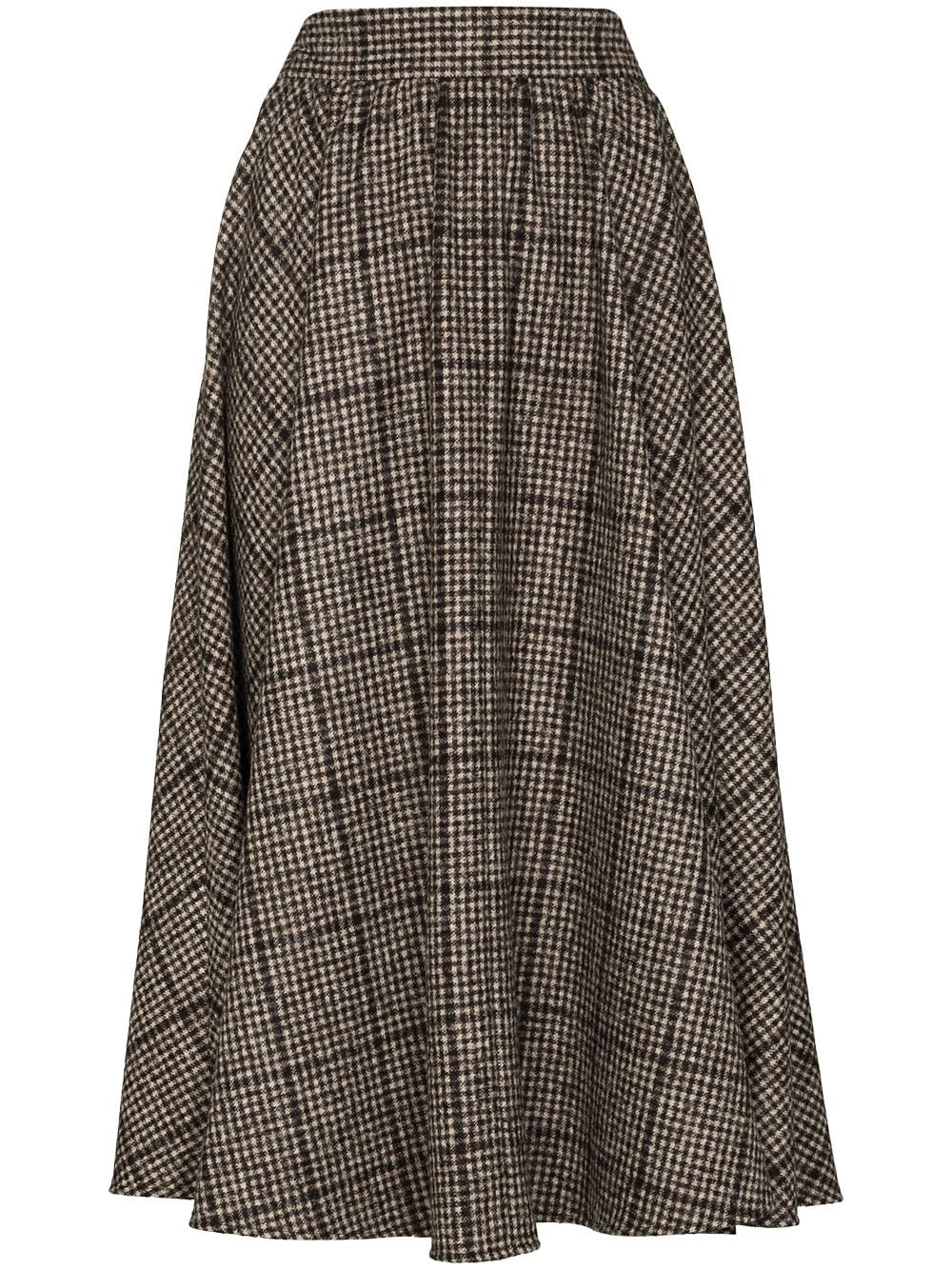 checked wool skirt - 1