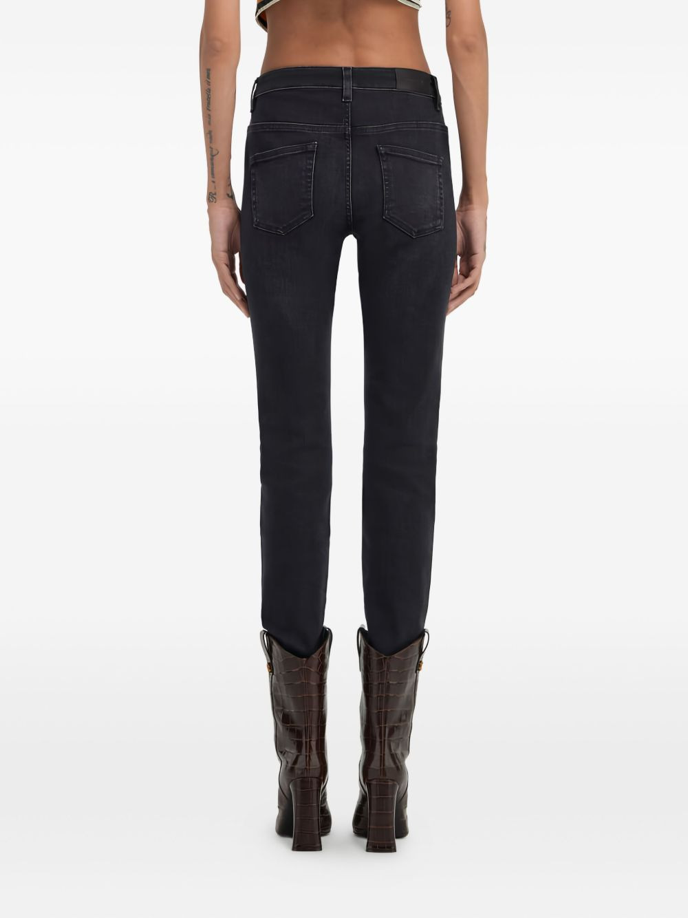 faded skinny jeans - 5