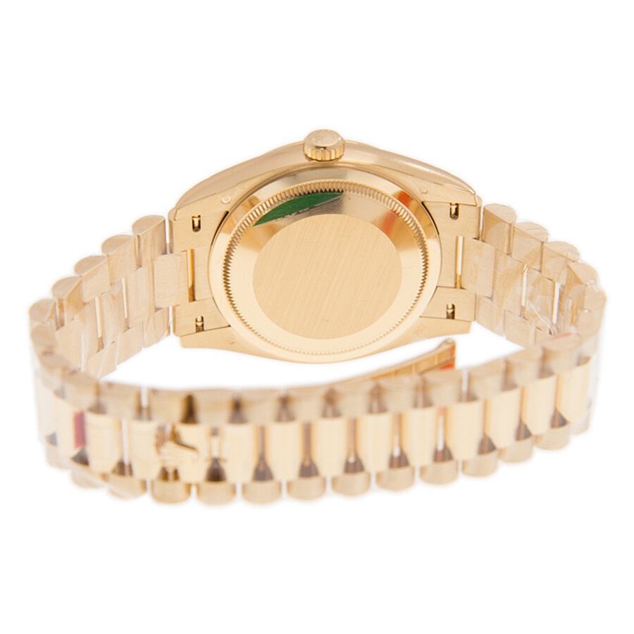Rolex Day-Date Yellow Gold Dark-Grey Diamond Automatic Chronometer Ladies Watch 128238-0022 - 5