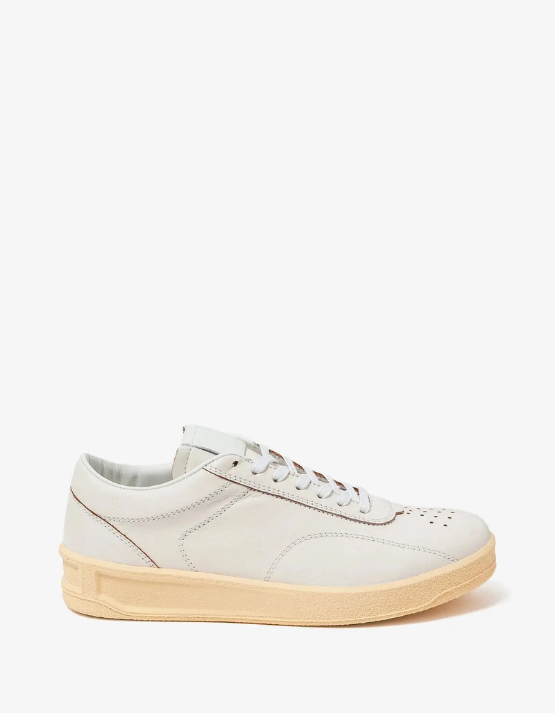 Jil Sander Jil Sander White Ecru Leather Trainers outlook