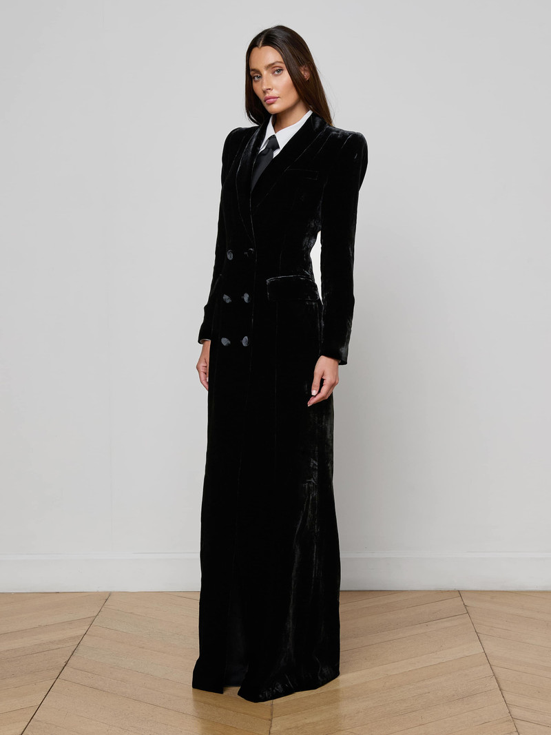 Stormi Velvet Tuxedo Maxi Dress 3