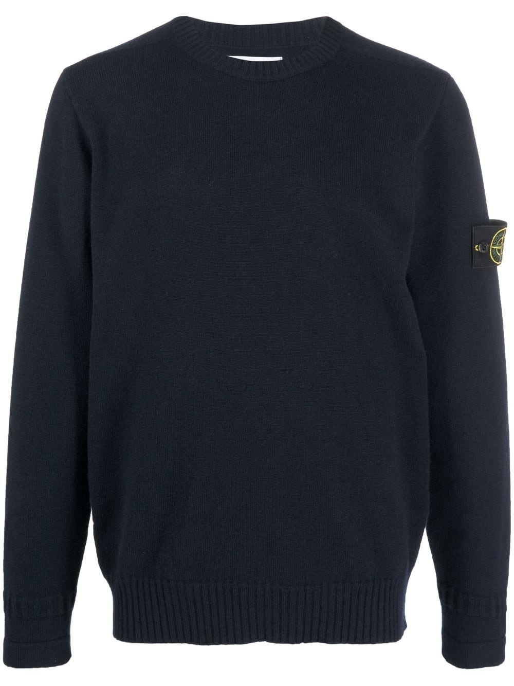 logo-patch cashmere jumper - 1