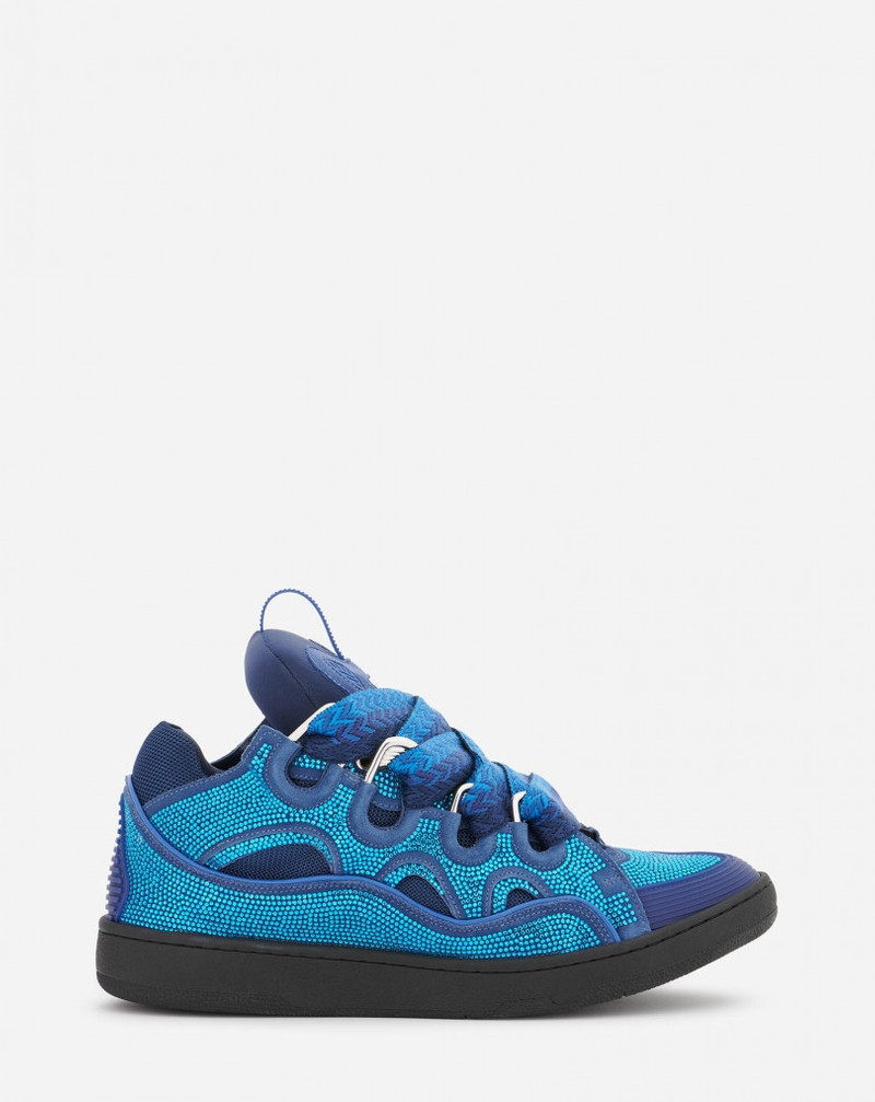CURB LEATHER AND RHINESTONE SNEAKERS 1