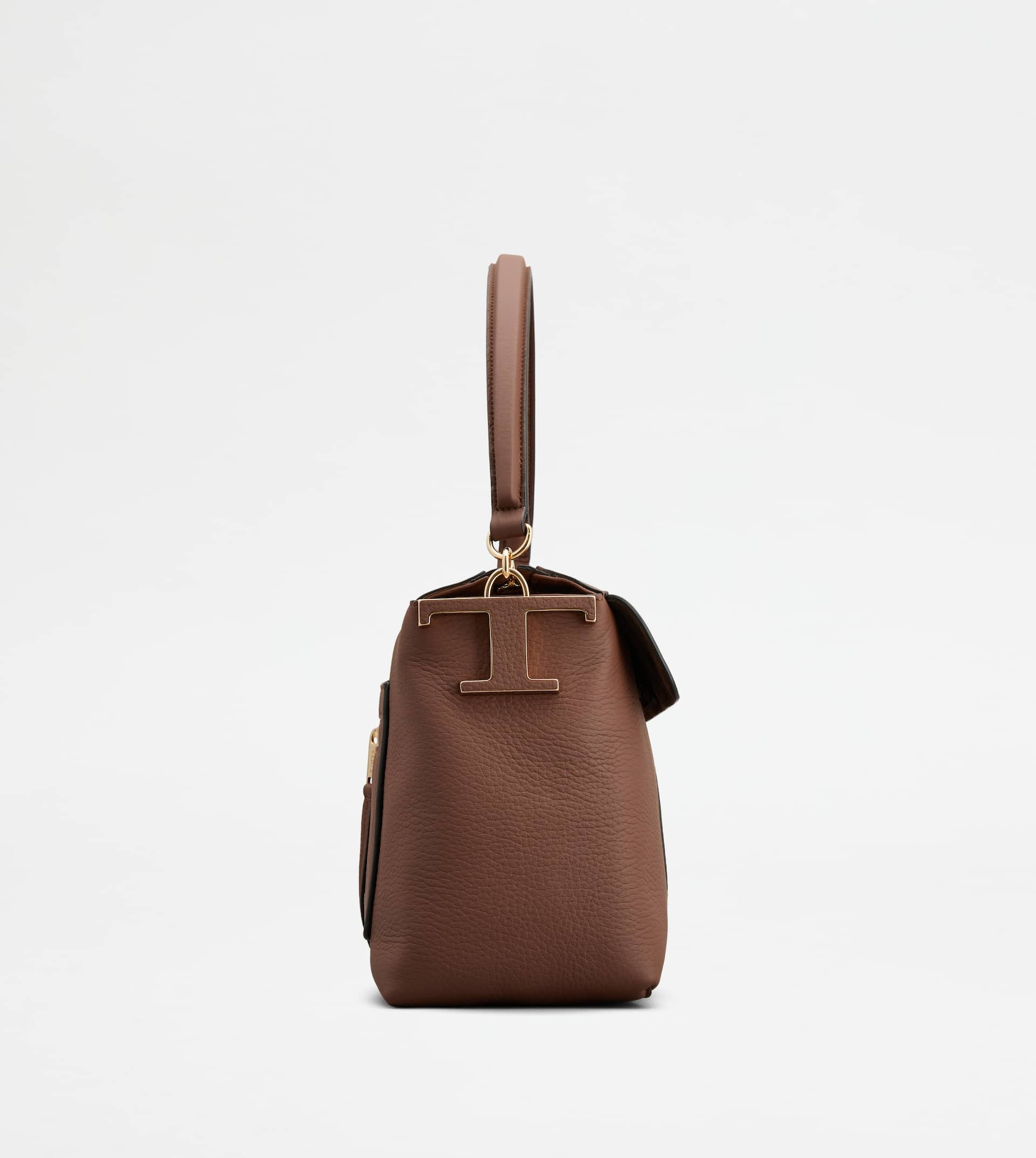 TOD'S T CASE BAULETTO IN LEATHER SMALL - BROWN - 4