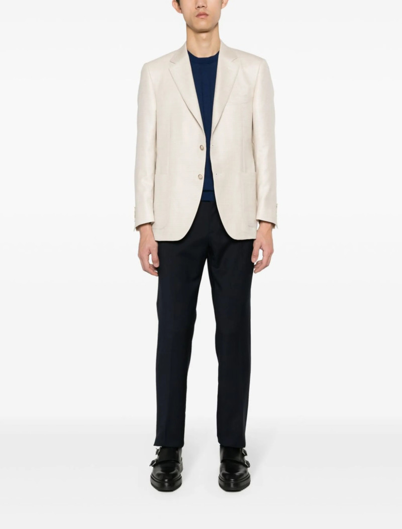 Canali single-breasted herringbone blazer outlook