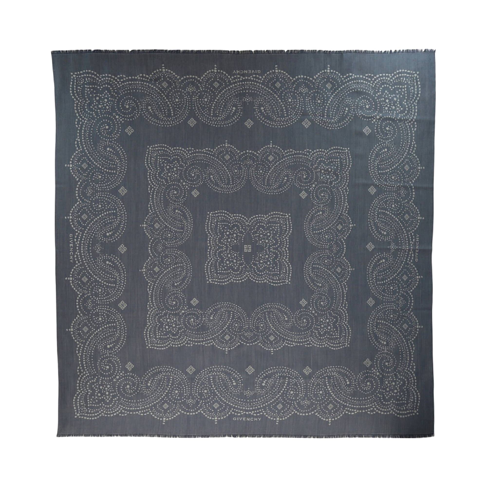 Givenchy Bandana Pattern Woven Shawl 'Steel/Blue' - 1