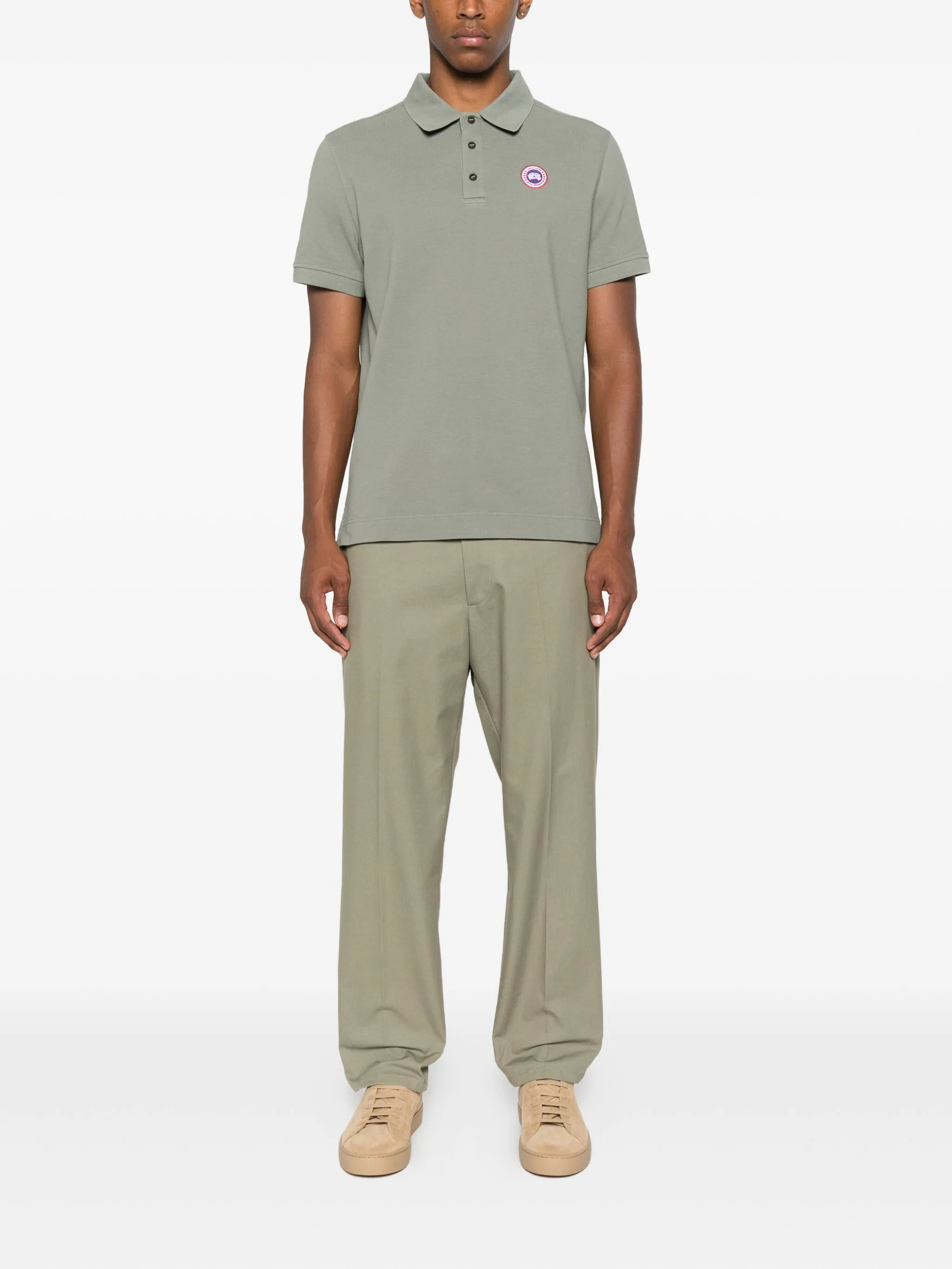 Beckley logo-patch polo shirt - 2