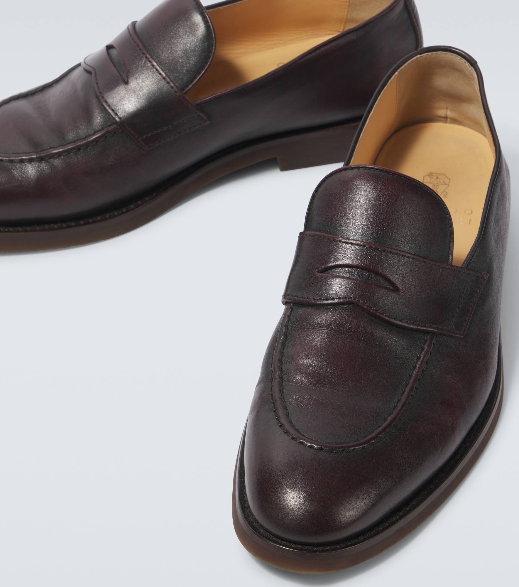 Leather penny loafers - 3