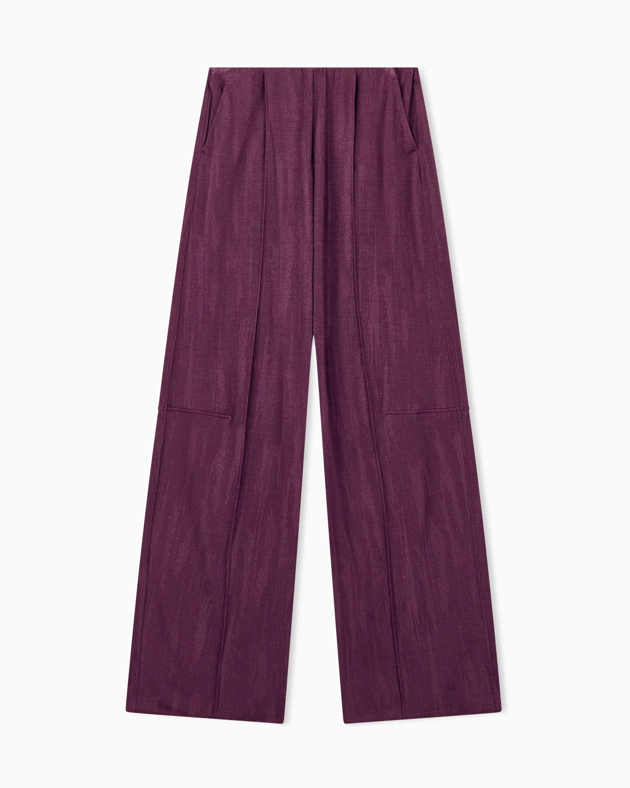 TROUSER WIDE-LEG IN JACQUARD JERSEY WITH ELASTIC WAISTBAND - 1