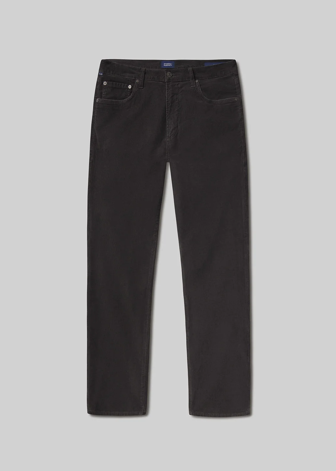 Gage Slim Straight Corduroy In Charcoal - 1