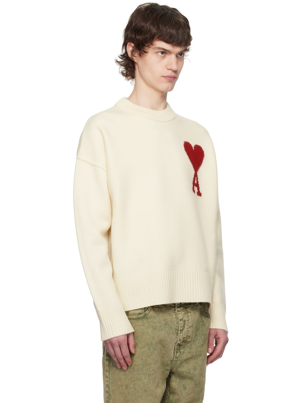 Off-White Wool Ami de Coeur Sweater - 2