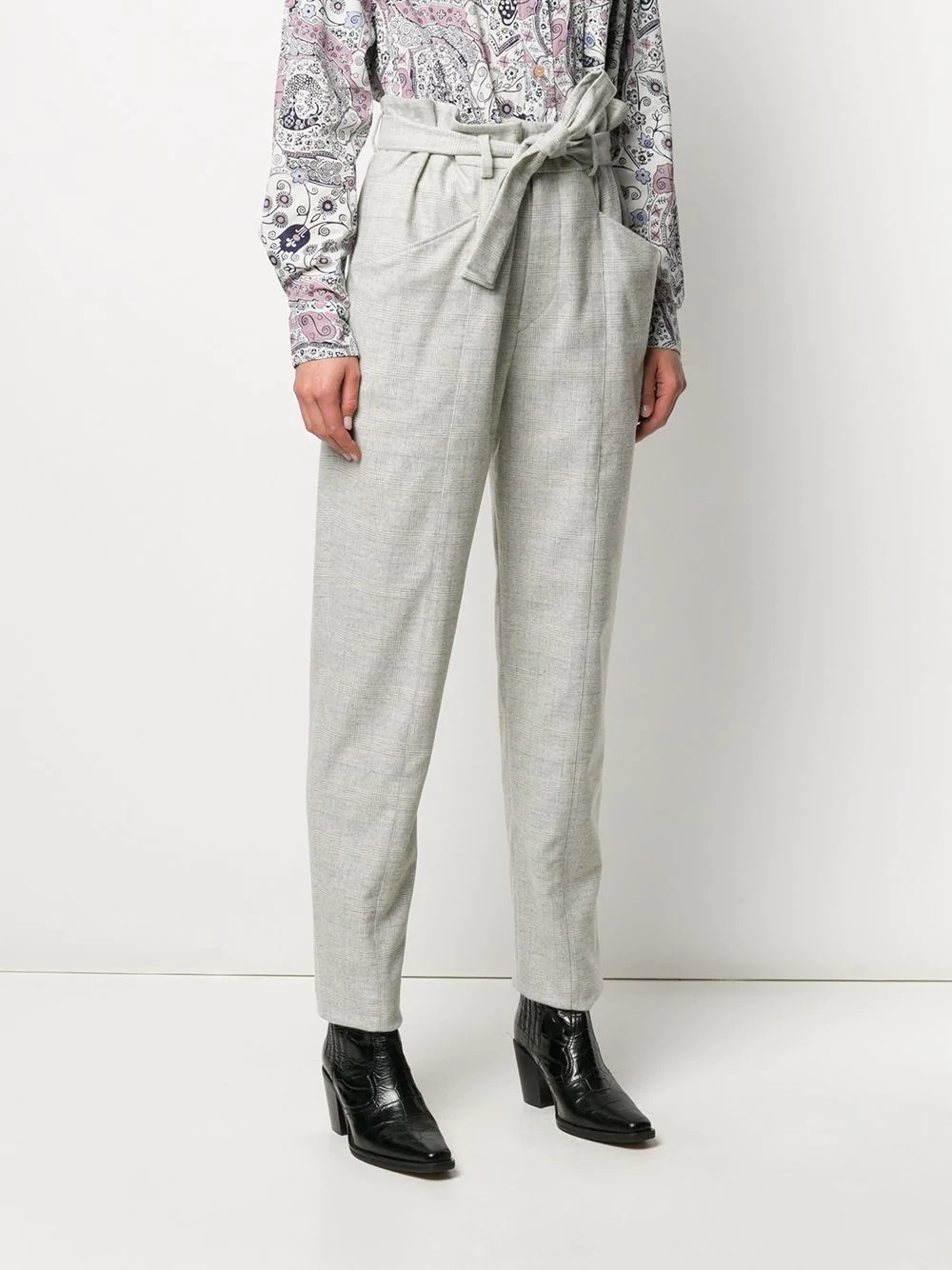 tapered belted trousers - 3