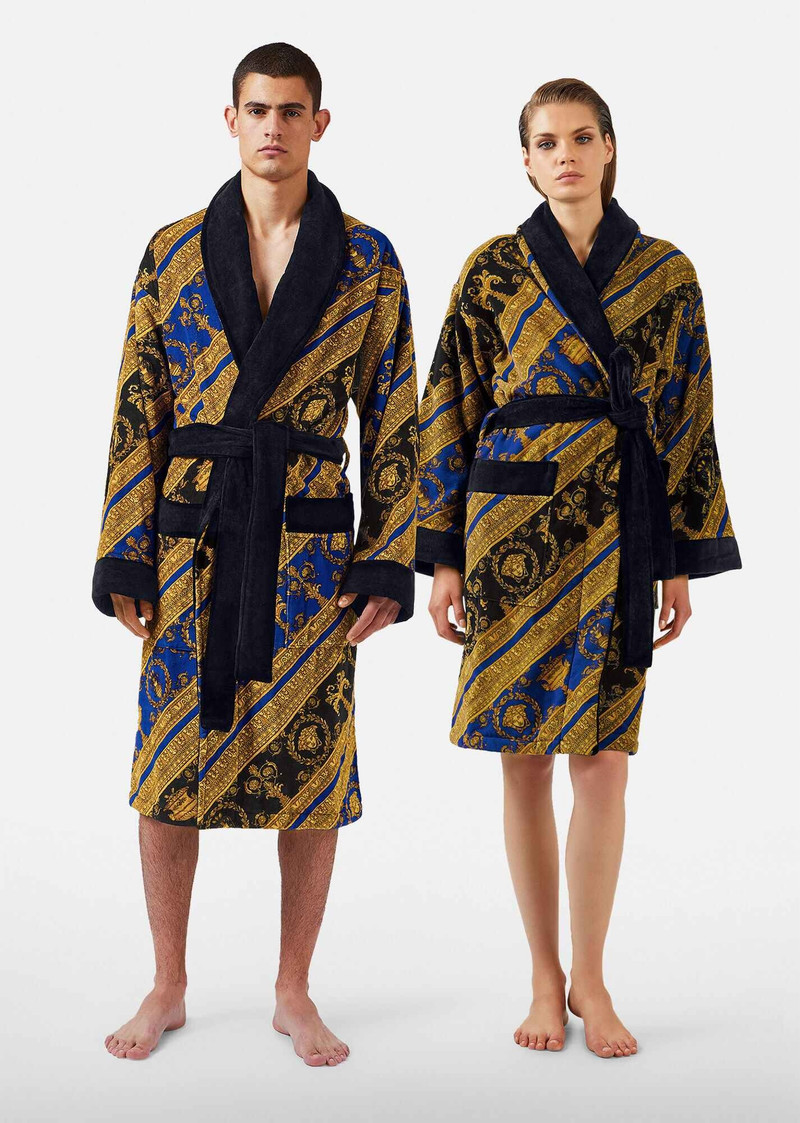 VERSACE I ♡ Baroque Print Bathrobe outlook