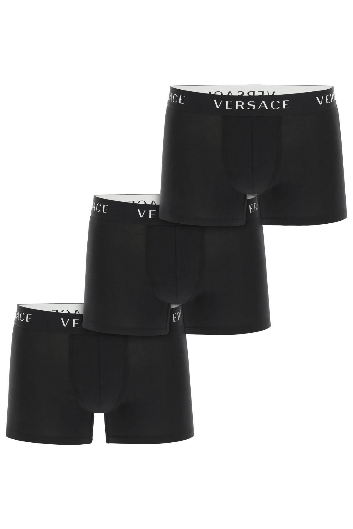 Versace Three-Pack Logo Band Boxer Briefs - 3