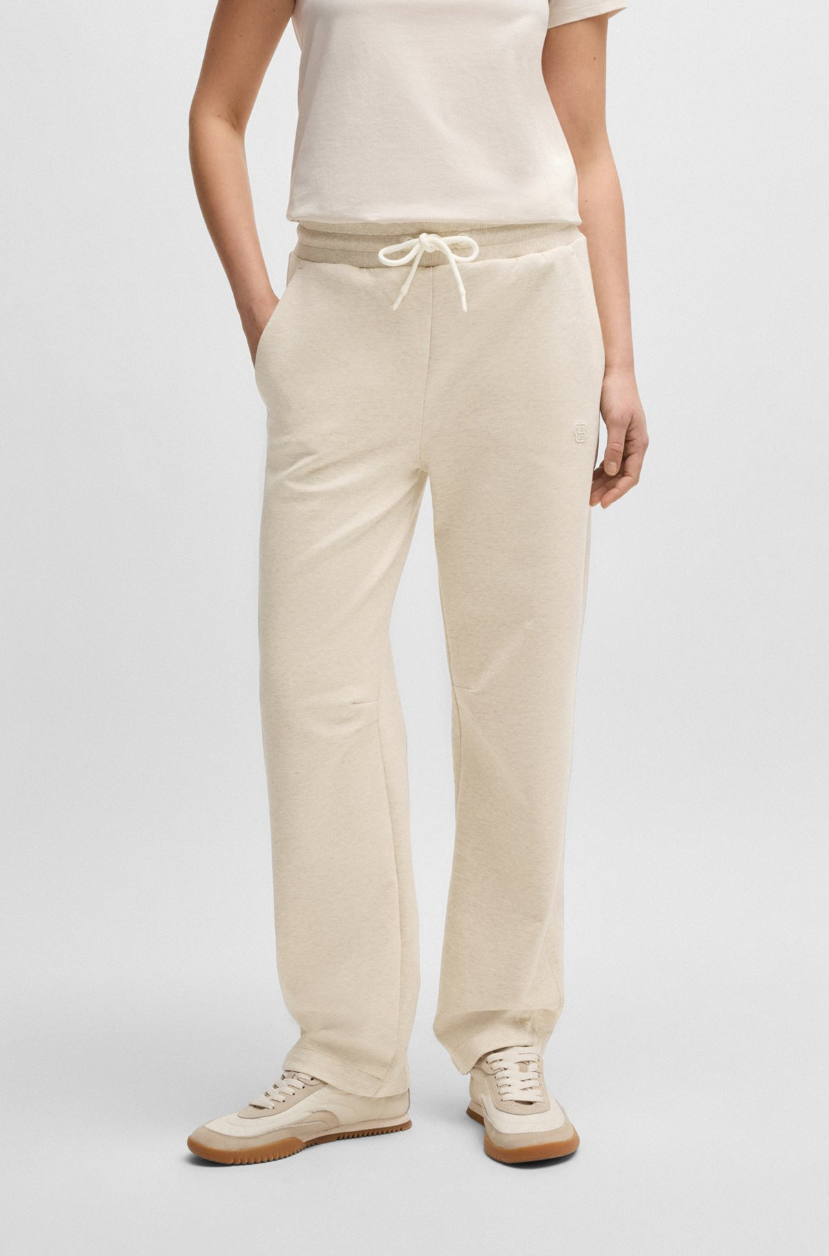 CROPPED TRACKSUIT BOTTOMS WITH DOUBLE B MONOGRAM - 2