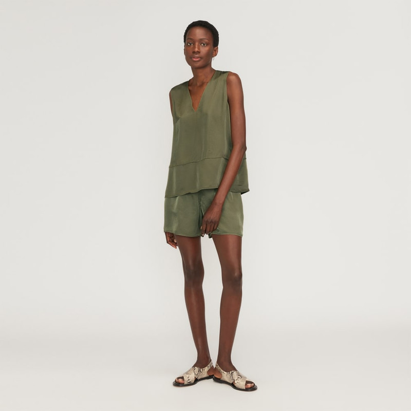 THE SATIN V-NECK TOP 6