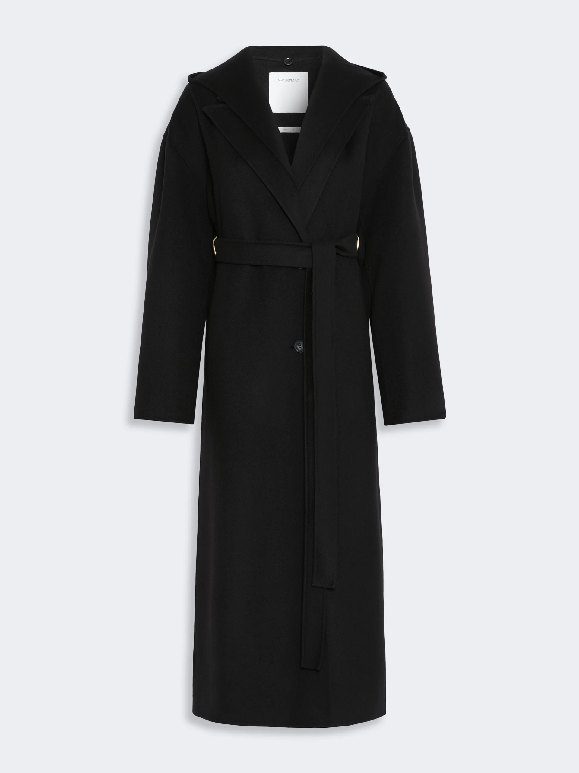 OLMO Oversized pure wool coat - BLACK - 1