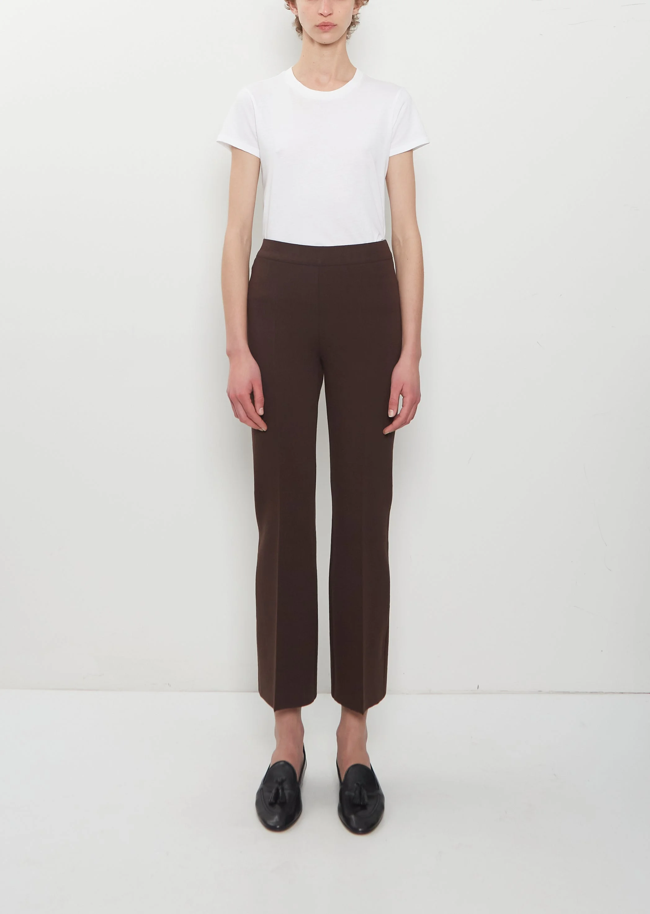 Stretch Cotton Geo Kick Pant — Chocolate - 1