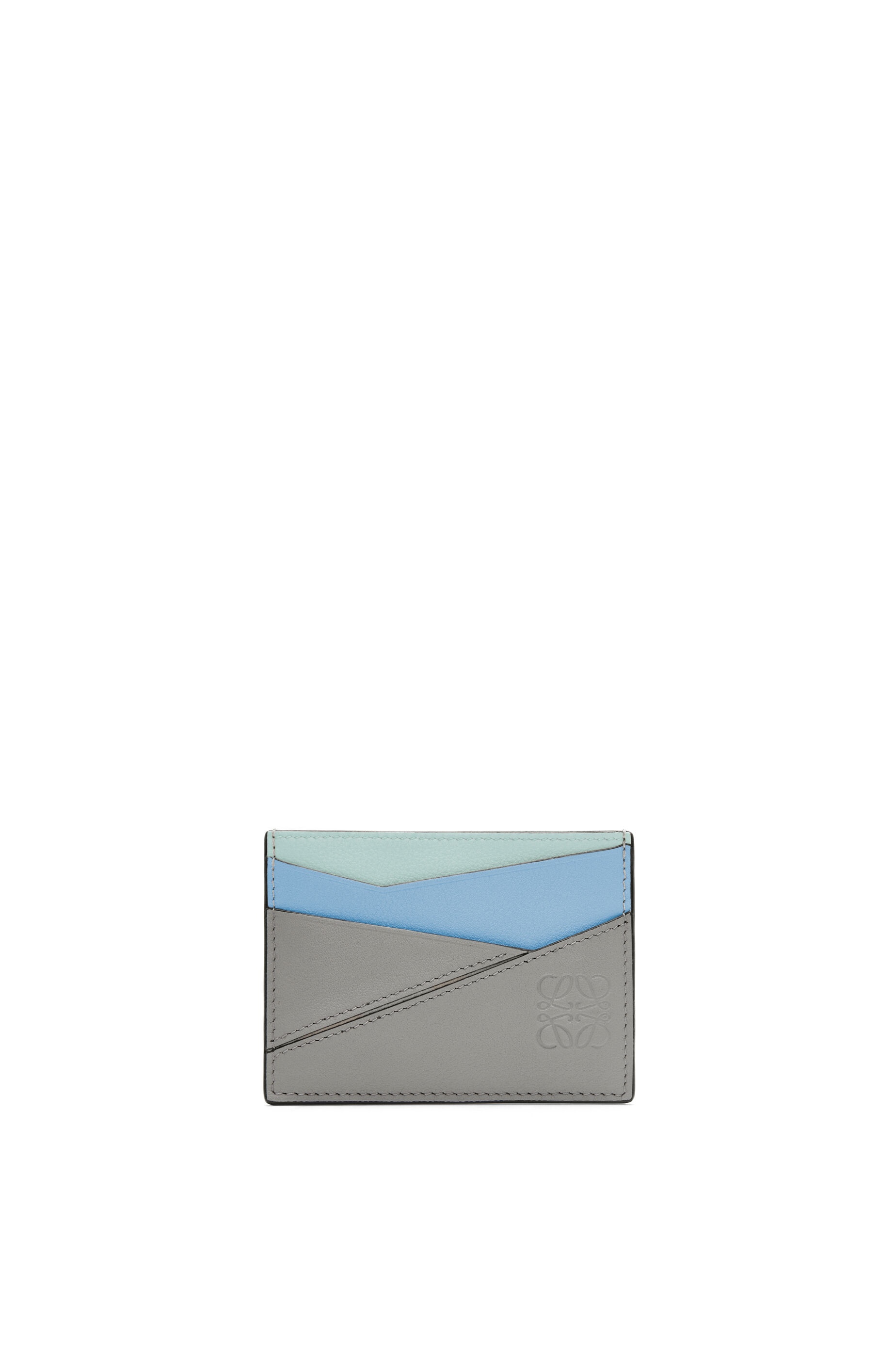 Puzzle plain cardholder in classic calfskin - 1