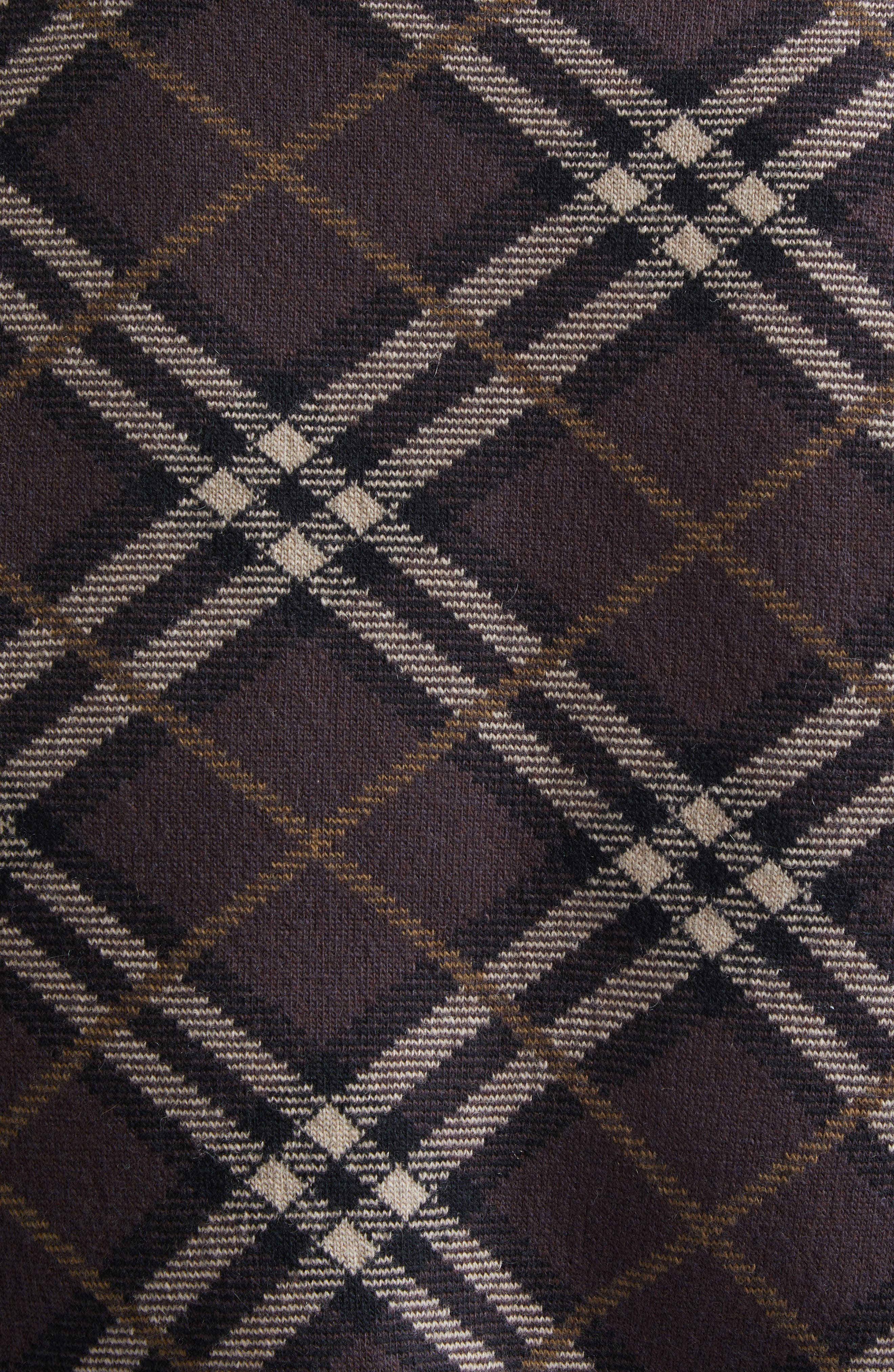burberry Georgette Check Wool & Cashmere Blend Cardigan in Truffle Ip Check at Nordstrom - 7