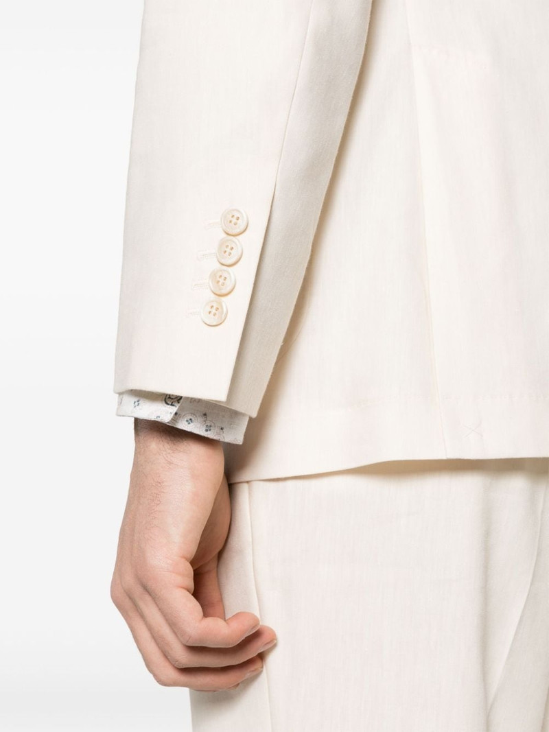 double-breasted linen blend suit 5