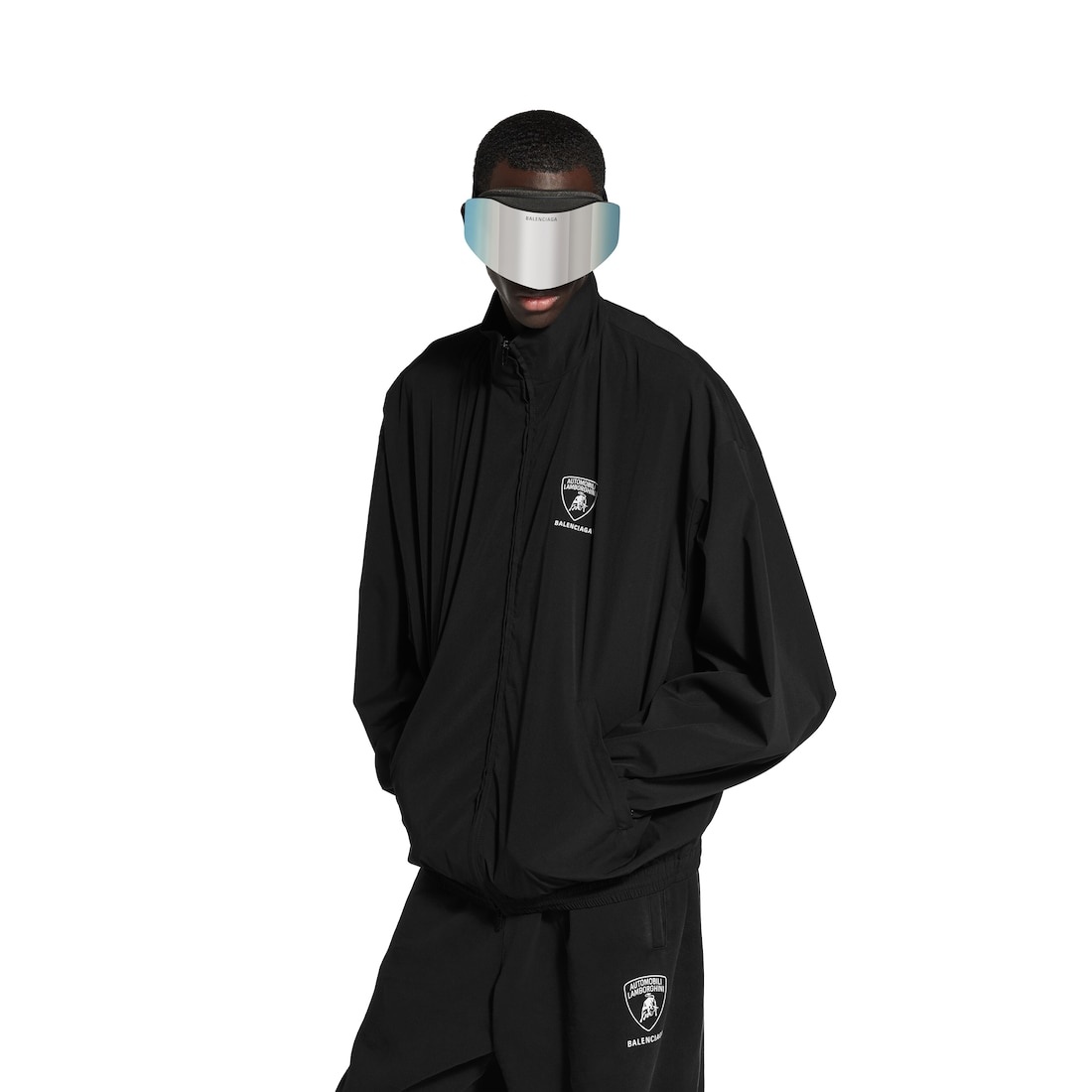 Men's Balenciaga I Automobili Lamborghini Tracksuit Jacket in Black - 5