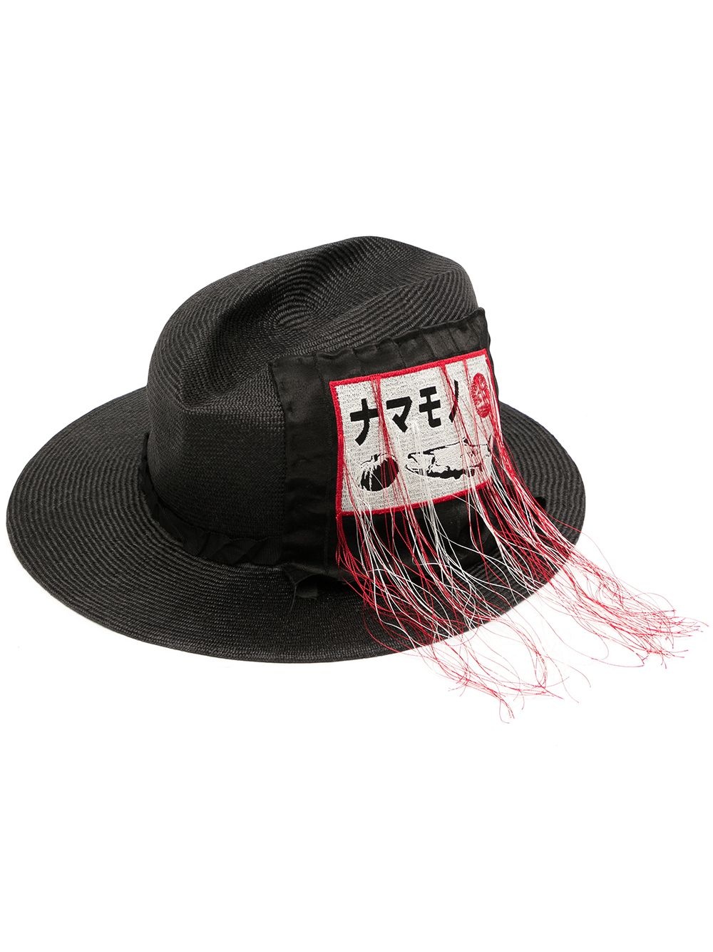 fringe logo-patch hat - 1