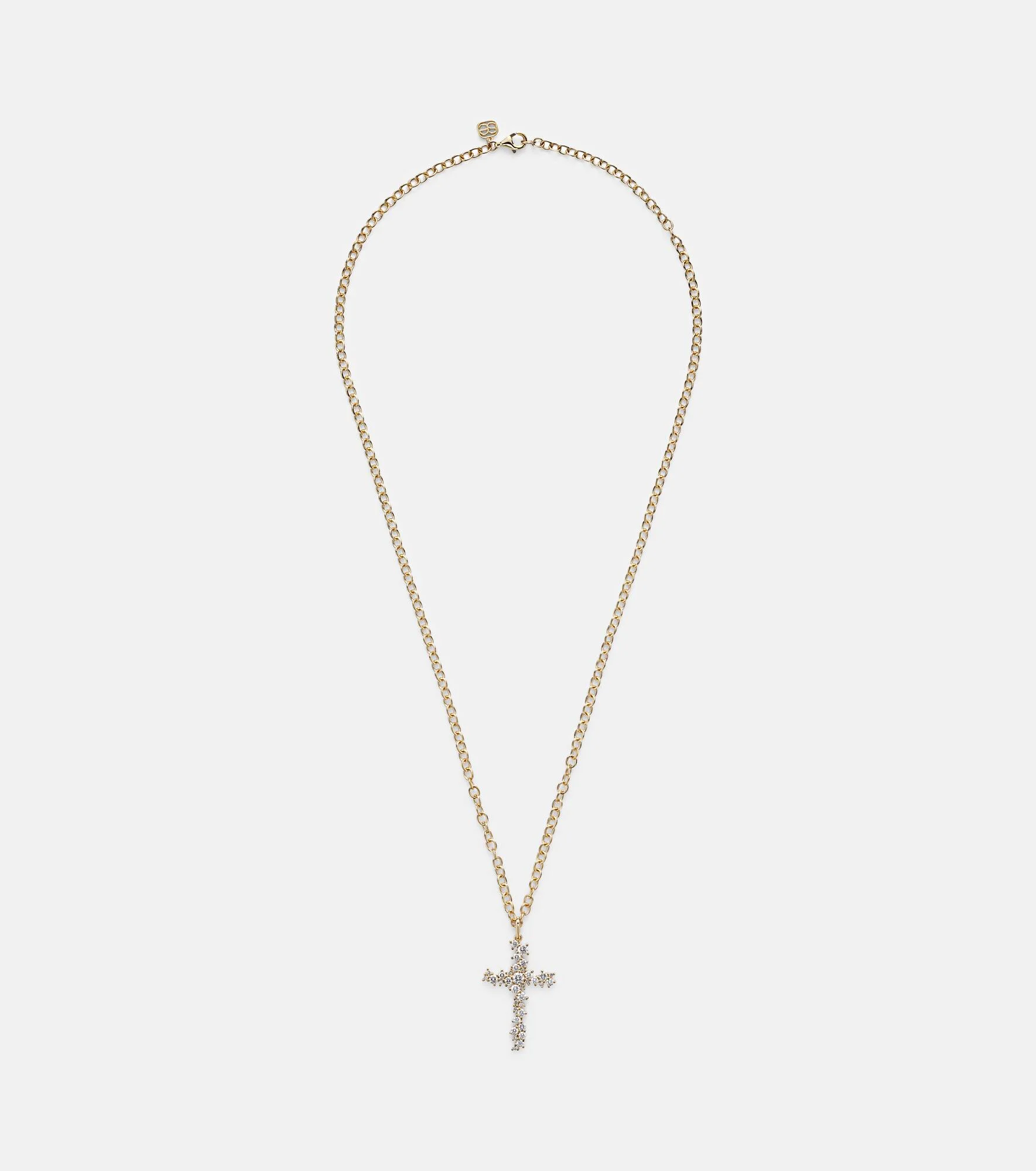 14kt gold (585/1000) pendant necklace with diamonds - 1