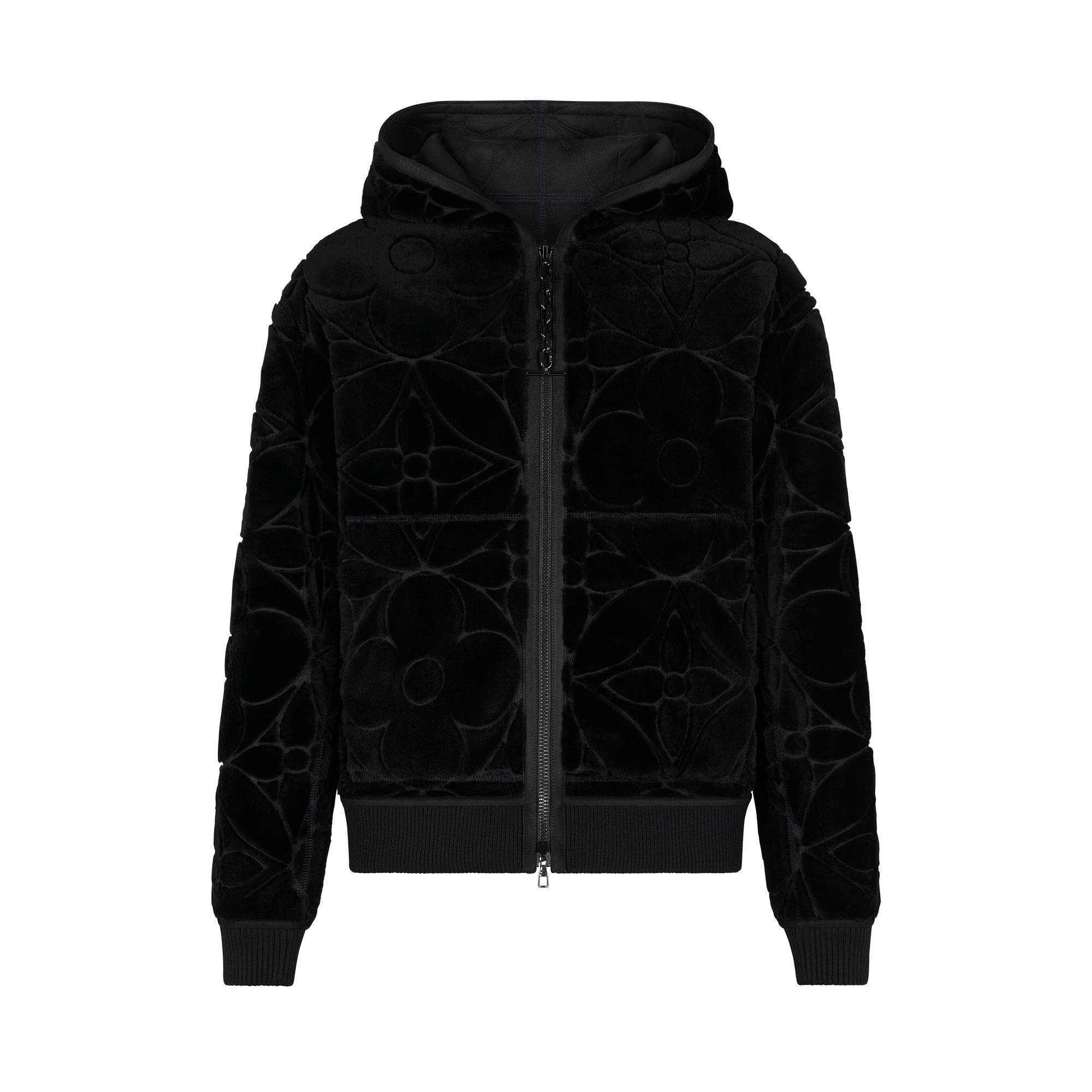 Reversible Flower Monogram Shearling Hoodie - 1