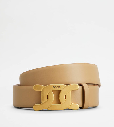 Tod's KATE REVERSIBLE BELT IN LEATHER - BEIGE outlook