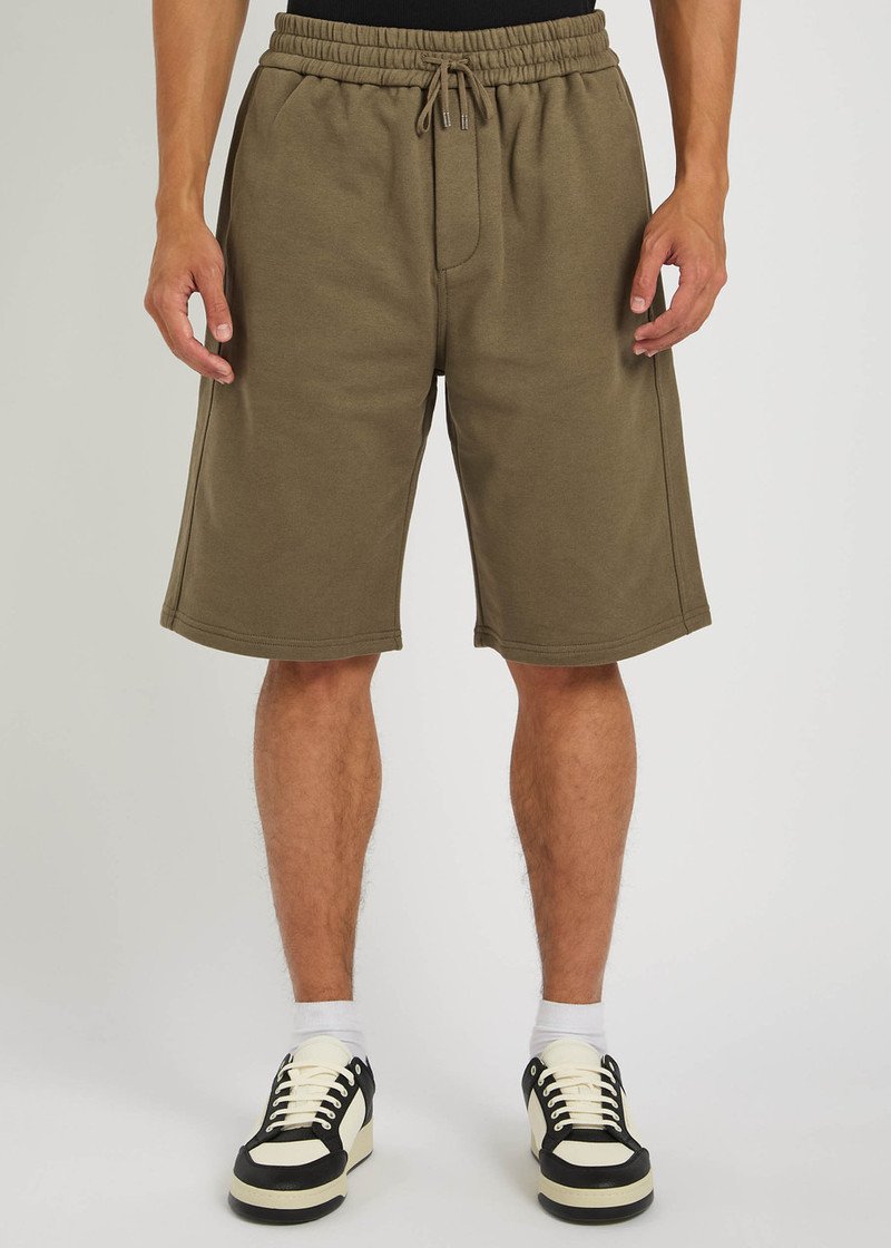 SAINT LAURENT Saint Laurent Logo-embroidered Cotton Shorts outlook
