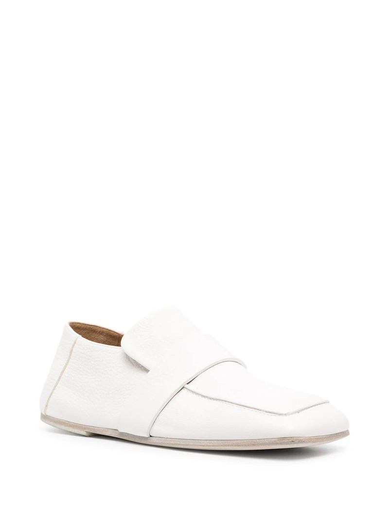 Marsèll square-toe leather loafers outlook