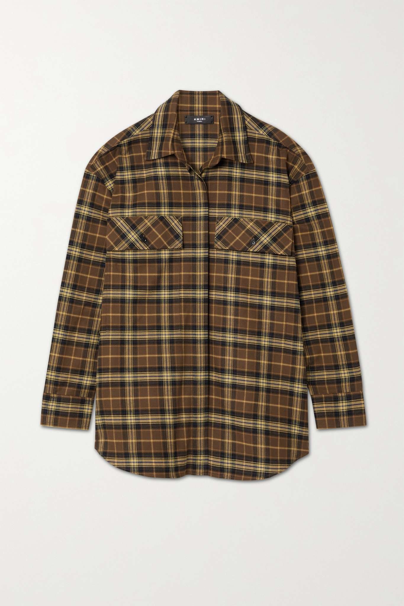 Oversized checked cotton-flannel shirt - 1