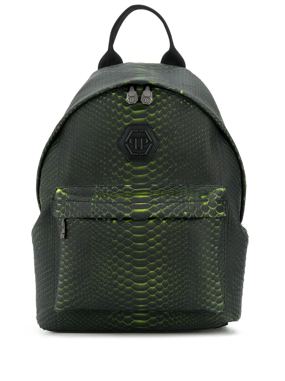 snakeskin print backpack - 1