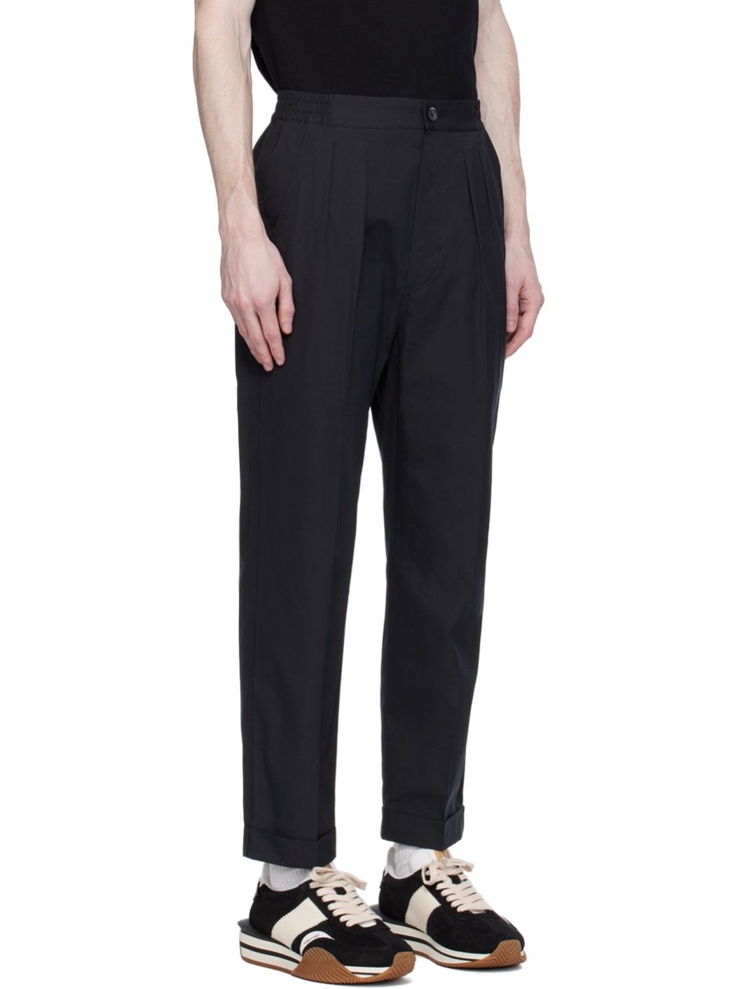 Black Pleat Pants - 2