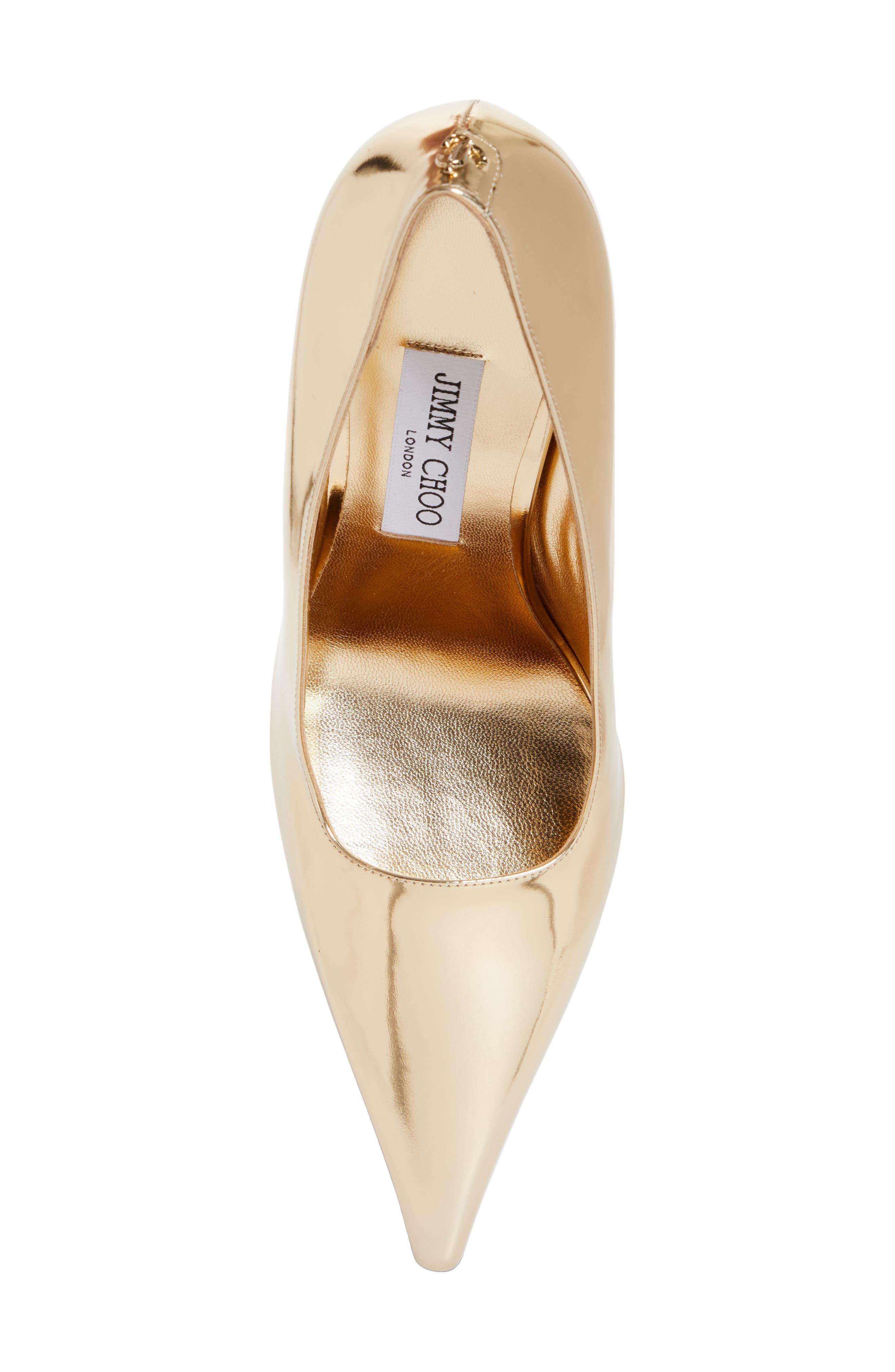 Jimmy Choo Ixia Metallic Pointed Toe Pump in Gold at Nordstrom - 5