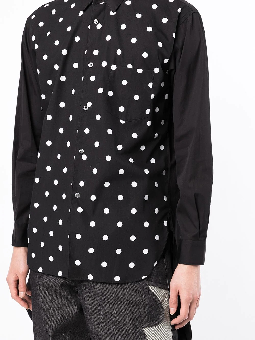 polka-dot print long shirt - 5