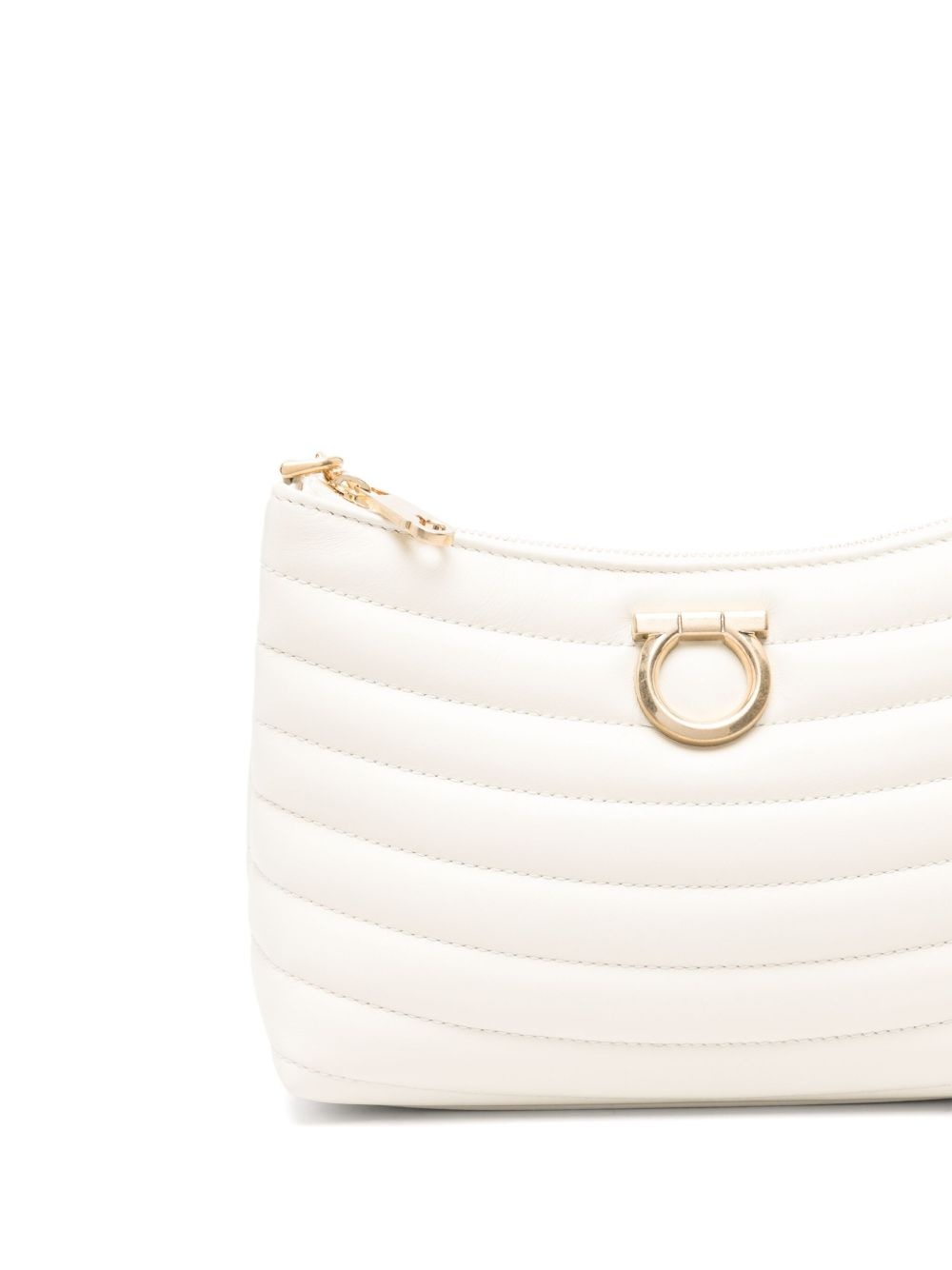 Gancini-plaque shoulder bag - 4