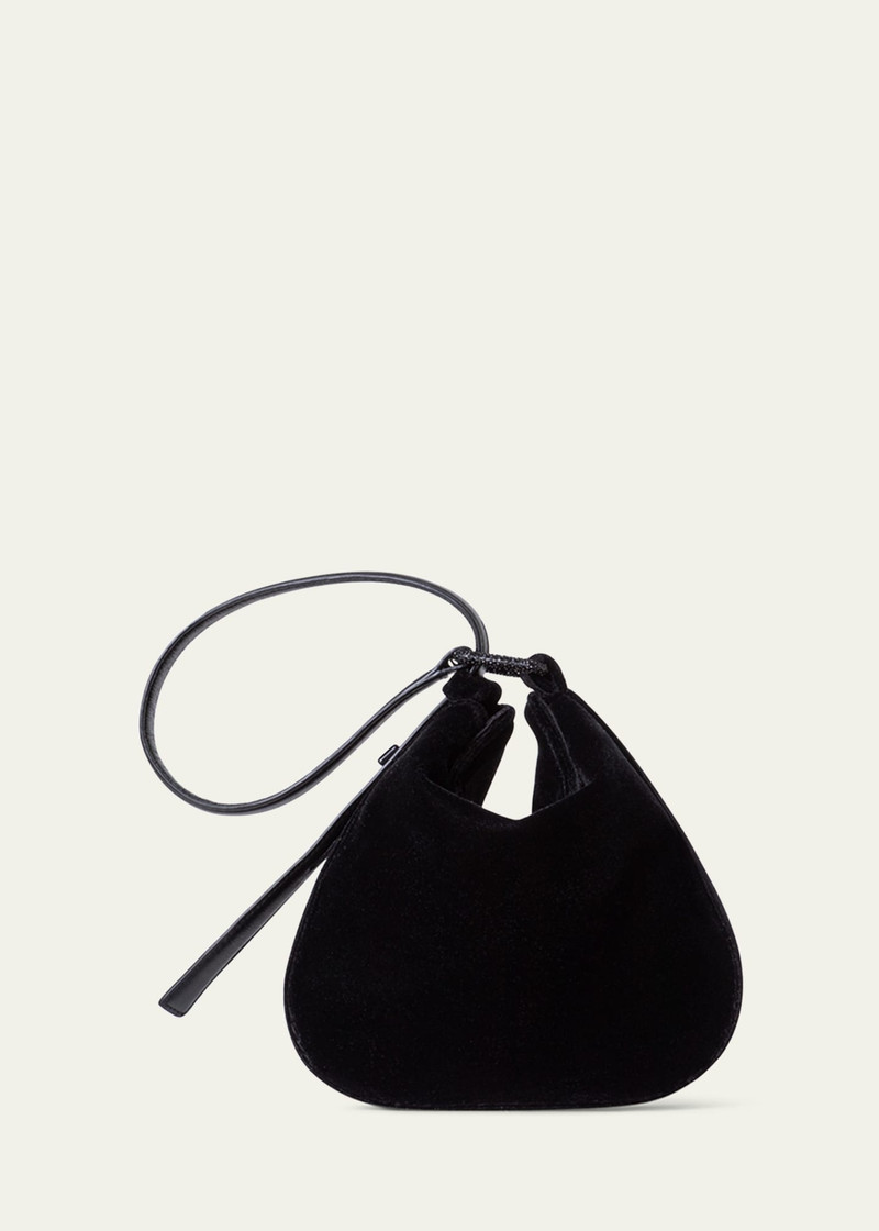 AKRIS Anna Mini Velvet Hobo Bag outlook