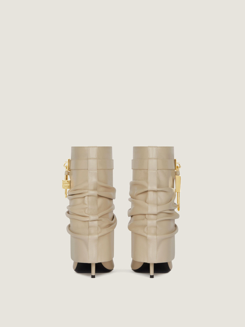 SHARK LOCK STILETTO ANKLE BOOTS IN NAPPA LEATHER 5