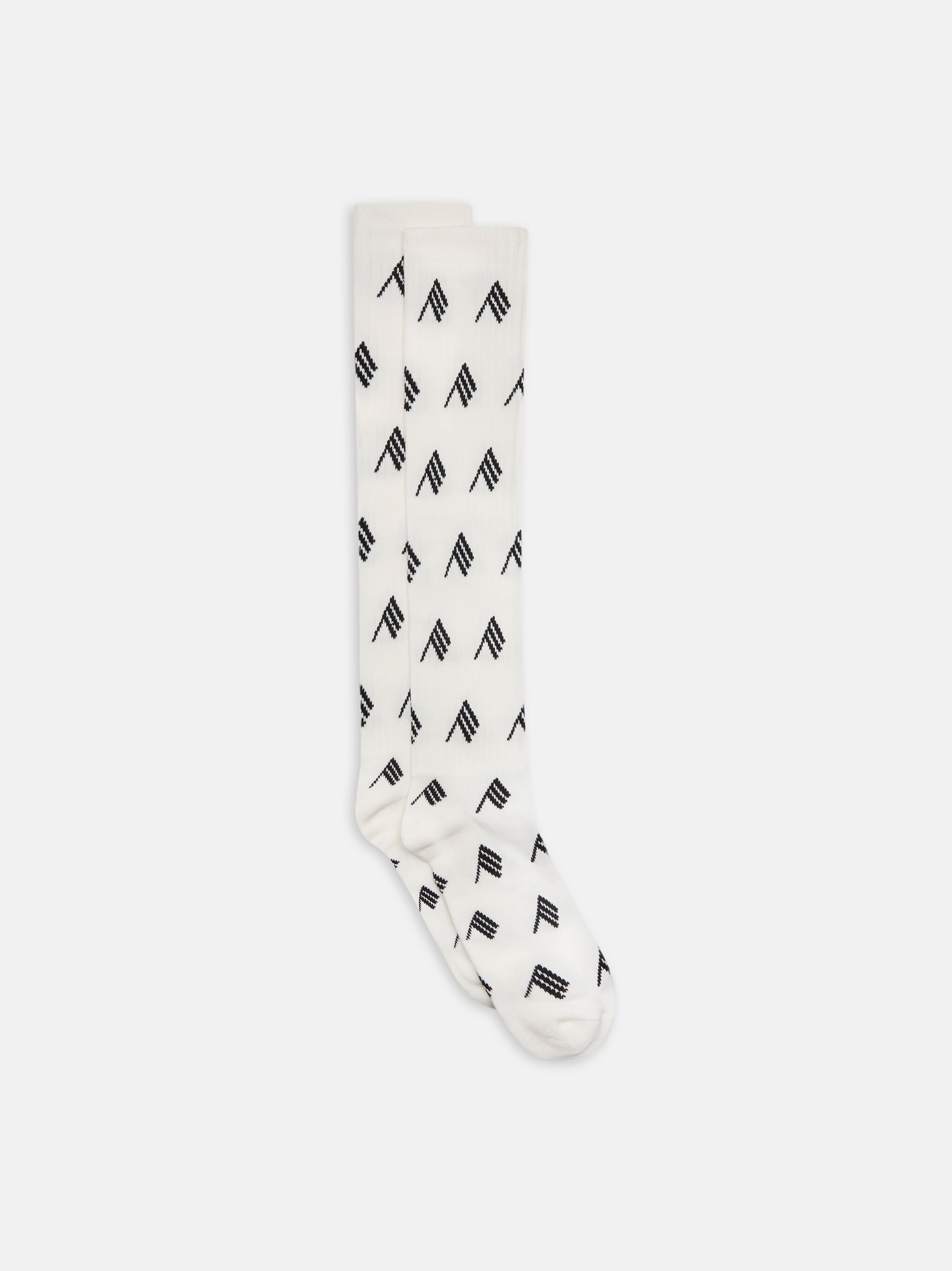 BLACK AND WHITE LONG LENGHT SOCKS - 1