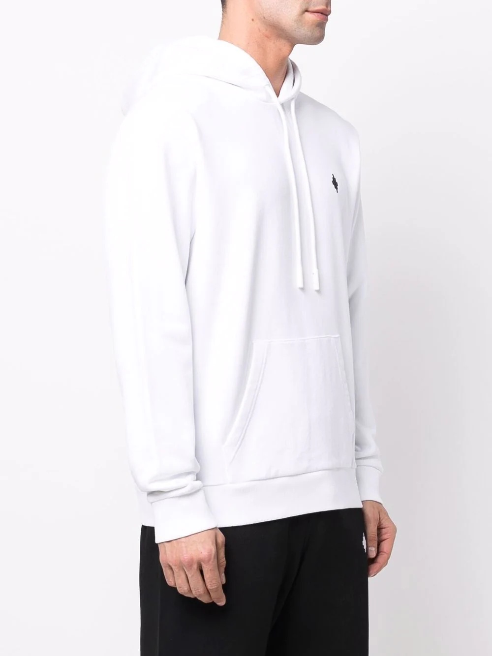 cross-motif cotton hoodie - 3