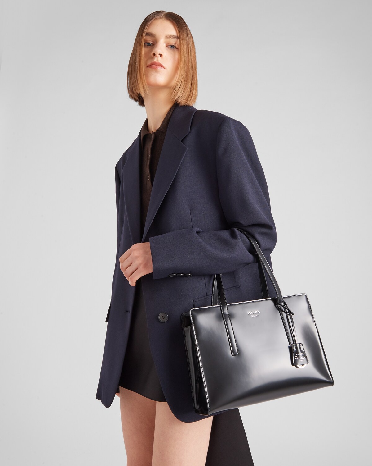 Prada Prada Re-Edition 1995 brushed-leather medium handbag