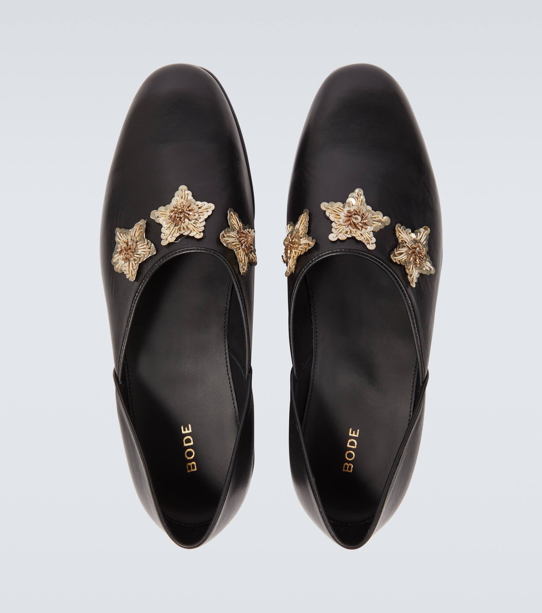 Bullion Star embellished leather loafers - 4